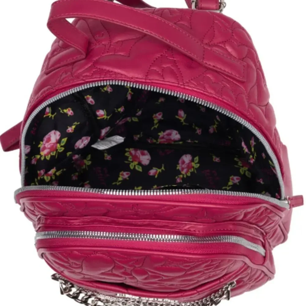 BETSEY JOHNSON OFF THE CHAIN HEARTS BACKPACK - Picture 4 of 7